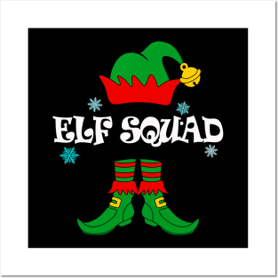 Elf Squad Funny Christmas Holiday Gift T Shirt Posters and Art